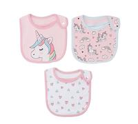 3 Pièces Doux Absorbant Coton Bavoirs bébé Mignon Impression Fermeture à Pression Bavoir Bavoirs pour Dentition et Bave (Motif Licorne)