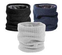 3 Pièces Écharpe D'Hiver Chaude, Écharpe Chaude Épaissie, Écharpe Tube Pour Hommes, Écharpe Chaude, Masque De Cyclisme Coupe-Vent, Masque De Ski Doux Et Confortable, Écharpe D'Extérieur Chaude