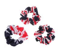 3 Pièces Élastiques Cheveux Drapeau Usa Uk en Tissu | Motif National, Matière Poly-nylon Solide, pour Chignon et Queue de Cheval, Style Sport Style Aléatoire