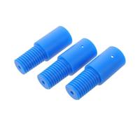 3 Pièces Embout Fileté, Adaptateur Standard Allemand Bleu | Plastique Léger, Finition Lisse sans Bavure, pour Poignée de Serpillière et Manche de Balai