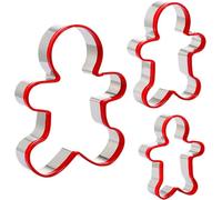 3 Pièces Emporte Piece Bonhomme Pain d'Épice Acier Inoxydable Moule Biscuits de Noël Forme de Bonhomme pour La Fabrication de Chocolats, de Pâtisseries et de Cookies