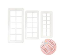 3 Pièces Emporte-Pièces Géométriques, Emporte Pièces en Plastique, Emporte-Pièces Carrés pour Gâteau et Fondant