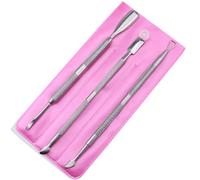 3 Pièces En Acier Inoxydable Cuticule Poussoir Pédicure Manucure Nail Art Outils En Acier Pousser Trois Pièces Ensemble 2020 Nouveau En Acier Inoxydable