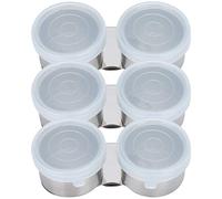 3 pièces en acier inoxydable Palette tasse grande bouche Double récipient d'huile avec couvercle et clip pour peinture à l'huile acrylique ou aquarelle