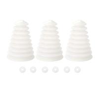 3 pièces en caoutchouc flexible et durable pour perceuse à percussion électrique, couvercle anti-poussière pour le perçage de murs en béton avec joint en caoutchouc blanc noir, (Blanche)