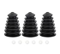 3 pièces en caoutchouc flexible et durable pour perceuse à percussion électrique, couvercle anti-poussière pour le perçage de murs en béton avec joint en caoutchouc blanc noir, (Noire)