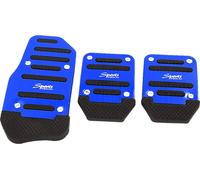 3 pièces en métal Noir/bleu de protection en plastique antidérapant pour pédale de voiture