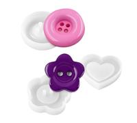 3 pièces en silicone pour la création de boutons et boucles d'oreilles | Ensemble en silicone souple avec formes de cœur et de fleurs pour bijoux, accessoires et décoration