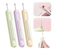 3 Pièces Enfile Aiguille Couture 2 en 1, Passe Fil Couture Seam Ripper Needle Threader, Enfile-Aiguilles pour Couture, Retire-Fils et Découd-Vite pour Couture Artisanat Quilting
