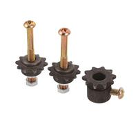 3 Pièces Engrenage Métal Noir pour Machine à Hot-dog avec Vis et Moteur | Pièce de Rechange Compatible Rouleau, Assemblage Rapide, la Cuisine Domestique ou Préparation Professionnelle,