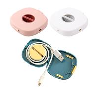 3 Pièces Enrouleur de Câble Rétractable de Gestion des Câbles Range Câbles Bureau pour Câble USB, Cordon de Casque, Fil de Souris, Câble de Chargeur