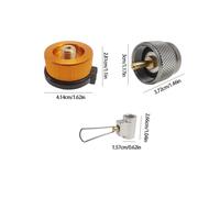 3 Pièces/Ensemble Adaptateur De Poêle De Camping Adaptateur De Cartouche De Butane Adaptateur De Recharge En417 Lindal Valve Cartouche Manette De Vitesse Adaptateur De Propane - Type 3pcs Set