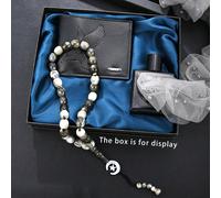 3 pièces Ensemble cadeau pour homme comprenant un portefeuille élégant et décontracté, des perles de prière islamiques polyvalentes et un parfum rafraîchissant longue durée. Cadeau surprise pour lui p