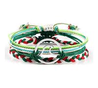 3 pièces/Ensemble Charme Cadeaux de noël imperméable à l'eau Cire chaîne Tresse Yoga Bracelets Femmes Arbre de Vie Vagues Bracelets Amoureux Bijoux Cadeaux