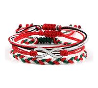 3 pièces/Ensemble Charme Cadeaux de noël imperméable à l'eau Cire chaîne Tresse Yoga Bracelets Femmes Arbre de Vie Vagues Bracelets Amoureux Bijoux Cadeaux