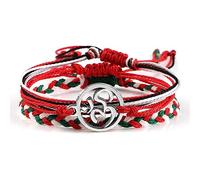 3 pièces/Ensemble Charme Cadeaux de noël imperméable à l'eau Cire chaîne Tresse Yoga Bracelets Femmes Arbre de Vie Vagues Bracelets Amoureux Bijoux Cadeaux