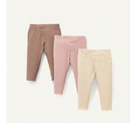 3 pièces Ensemble coordonné pour bébé fille, leggings en coton tricoté doux avec patchwork et ourlet à volants, style décontracté, facile à assortir et à entretenir, look audacieux 6-9M,9-12M,12-18M,1