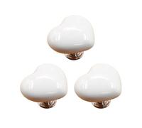 3 pièces / ensemble de belles toilettes auto-adhésives et bouton de toilette à la mode en forme de cœur pour ménage bouton de chasse d'eau en forme de cœur