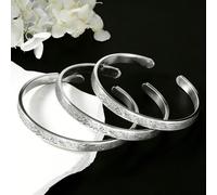 3 pièces Ensemble de bracelets en acier inoxydable plaqué or 18K avec écriture arabe ouverte, art religieux pour femmes et hommes, à porter quotidiennement, à l'église, lors de festivals et de fêtes L