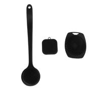 3 Pièces Ensemble de Brosses Corporelles en Silicone à Long Manche | Brosse Manuelle Douce pour Peau Sensible, Exfoliation, Usage Facile pour Personnes Âgées et Mobilité Réduite
