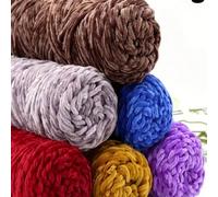 3 pièces Ensemble de fil de velours de luxe pour l'automne et l'hiver - Fil de chenille en polyester doux, parfait pour le tricot et le crochet fait maison, disponible dans une variété de couleurs don