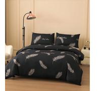 3 pièces Ensemble de literie à imprimé floral en jersey ultra doux et confortable, comprenant une housse de couette et une taie d'oreiller, convient pour une chambre cosy, un dortoir, un hôtel, toutes