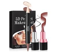 3 Pièces Ensemble De Maquillage Parfait 5D 2 En 1 Crayon À Lèvres Et Rouge À Lèvres Double Extrémité Crème Bronzante Et Bâtons De Surbrillance Kits De Maquillage Bâton De Et De Surbrillance