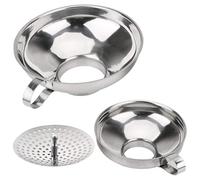 3 pièces/ensemble entonnoir de mise en conserve avec passoire entonnoirs à large bouche en acier inoxydable pour remplir les fournitures de cuisine pot Mason