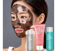 3 Pieces/Ensemble Point Noir Acne Solvant Nettoyage En Profondeur Peel Off Masque Retrecissement Pores Hydratant Soin De La Peau Creme Ensemble