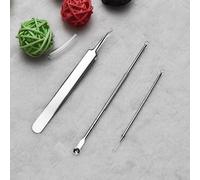 3 Pièces/Ensemble Points Noirs Dissolvant Visage Soins De La Peau Outils Comedone Acné Bâton Bouton Extracteur Pour Visages Points Noirs Pince À Épiler Beauté