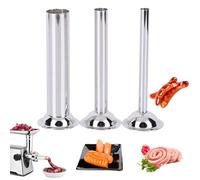 3 Pièces Entonnoir Saucisse, Tubes à Saucisses ø12/19/32 mm, Tube de Saucisse, Tubes de Remplissage en Acier Inoxydable, Tube de Remplissage de Saucisses, pour Hachoir à Viande Taille 5
