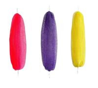 3 pièces éponge africaine en filet authentique avec poignées, éponge africaine exfoliante, gommage corporel exfoliant, accessoires de bain, éponges de douche Rose Violet Jaune