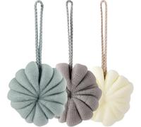 3 Pièces Éponge de Bain Exfoliante Pe, Fleur de Douce et Dense | Gommage Corporel, Ne Blesse Pas la Peau ni Ne Laisse de Traces, Usage Bain Quotidien