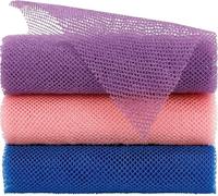 3 pièces Éponge de bain longue en filet africain, filet de lavage africain, douche, gommage du corps, gommage du dos, agent lissant pour la peau