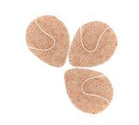 3 Pièces Éponge Faciale Visage, Beige, Nettoyage Profond, Boucle | Réutilisable et Lavable, Garde Sa Forme, Usage Voyage et Routine, pour Peau Faciale et Points Noirs
