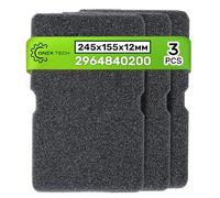 3 Pièces Èponge Filtre Seche Linge 245 x 155 x 12 mm avec Code D'origine 2964840100 pour Beko 782372152 782372445 782372447 pour Smeg - ONIX TECH