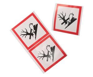 3 Pièces Étiquettes de Matières Dangereuses Ghs en PVC | Inspection Environnementale Appropriée, Adhérence Sûre sur Surfaces Courbes, Identification Nette des Risques