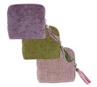 3 pièces étui à bijoux de voyage petite poche zippée mini pochette de voyage à bijoux organisateur portable souple avec plusieurs compartiments pour boucles d'oreilles colliers bagues mini sac, voyag