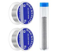 3 Pièces Fil à Souder, 20g/8g Étain de Soudure avec Flux, 0.8mm Pratique Fils à Souder avec Âme en Colophane, Fil à Souder Électronique en Rouleau pour la Soudure Électrique
