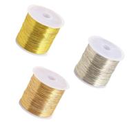 3 Pièces Fil de Cuivre 100m x 0.3mm Fils à Bricolage Fil pour Bijoux Perles pour Perlage et Bijoux Art Floral et Modélisme
