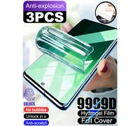 3 pièces Film hydrogel HD anti-explosion et anti-rayures compatible avec Samsung Galaxy S26 S25 S24 Ultra A57 A56 A55 A37 A36 A35 A17 A06 A07/Compatible avec Xiaomi 15T 14T Poco X6 M6 Note 13 14 12 4g