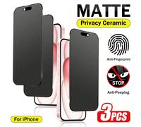 3 pièces Film protecteur d'écran mat et confidentiel, compatible avec l'iPhone 17 Pro Max [6,9 pouces] Fabriqué en film souple TPU (pas en verre trempé/céramique), résistant aux chocs et aux bris IPho