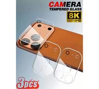 3 pièces Film protecteur d'objectif de caméra pleine couverture, convient pour iPhone 17/16 Pro Max/17 Air/15/14/13/12/11, accessoire en verre pour objectif arrière iPhone 12,iPhone 12 Mini,iPhone 12