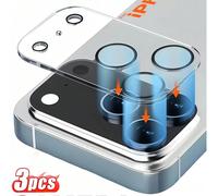 3 pièces Film protecteur d'objectif de caméra pleine couverture, convient pour les accessoires 17/14/15/13/16 Pro Max Plus/12/11/17 Air, verre d'objectif arrière iPhone 12,iPhone 12 Mini,iPhone 12 Pro