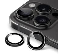 3 pièces Film protecteur d'objectif ultra-clair et haute définition compatible avec l' 16 Pro Max, résistant aux rayures, verre trempé ultra-fin, couvercle d'objectif en verre trempé 9H, bague de prot