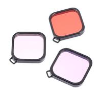 3 Pièces Filtre pour Objectif de Plongée Étanche en Abs, Rouge | Correction des Couleurs, Boîtier Super Suit, Snorkeling et Plongée Sous-marine, pour Appareil Photo