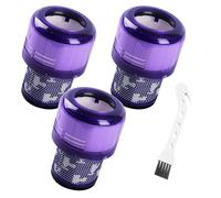 3 Pièces Filtres V11 pour Dyson,Accessoires pour Dyson V11 Torque Drive,V11 Animal,V11 Complete,V11 Extra,V15 Detect,Avec 1 brosse de nettoyage,Replacement Part #970013-02