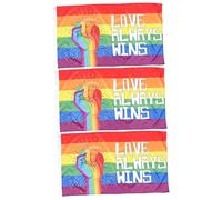 3 Pièces Fist Rainbow Bannière de Fierté Extérieure Résistante Aux Uv pour Événements Lgbt