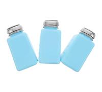 3 Pièces Flacon Antistatique à Pression 180ml, Bouchon Métal | Pompe à Solvant Alcoolique, Usage Laboratoire et Terrain, Service D'une Main, pour Coton