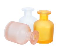 3 Pièces Flacon Diffuseur en Verre 130ml Réutilisable sans Flamme | Forme Cylindrique Ronde, Style Moderne Élégant, Usage Maison Chambre, Format Compact 4, 5 Oz